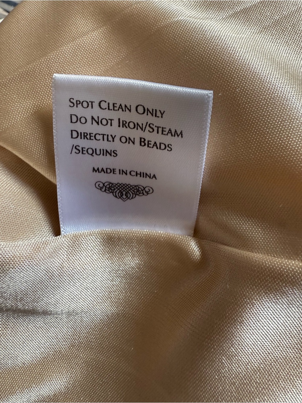 Sue Wong Nocturne Nude Tan Beaded Dress Size 6 - Picture 9 of 9